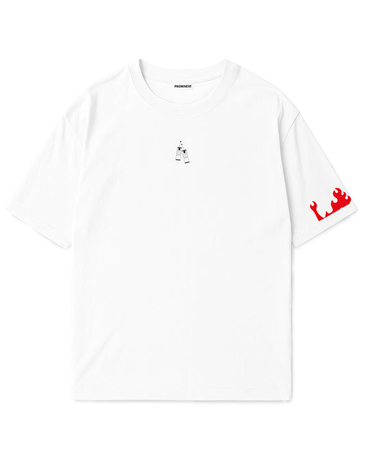 Camiseta Oversized Blanca Kimetsu No Yaiba Tanjiro