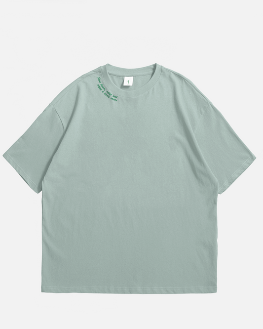 Camiseta Oversized Verde Frase