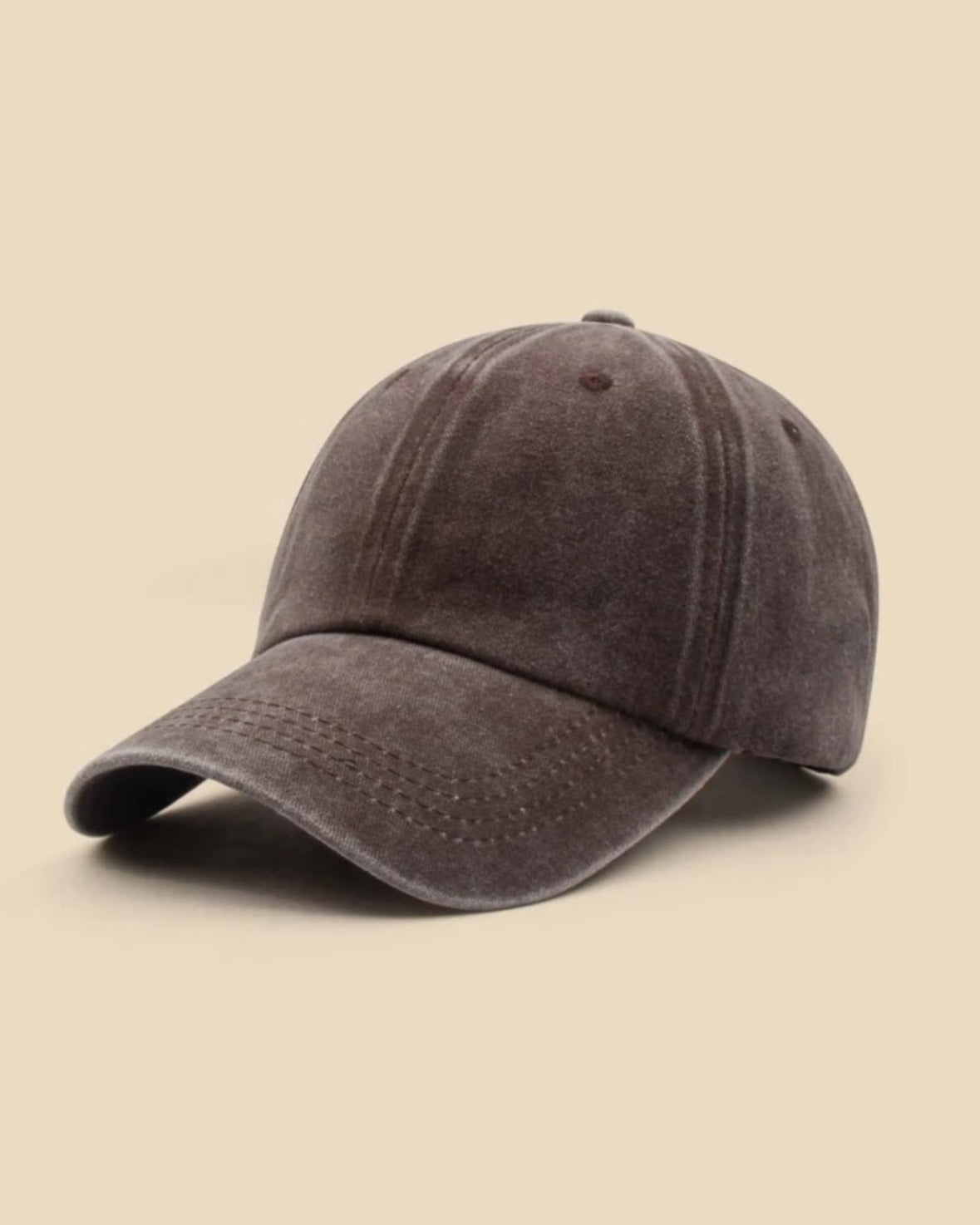Gorra básica washed brown
