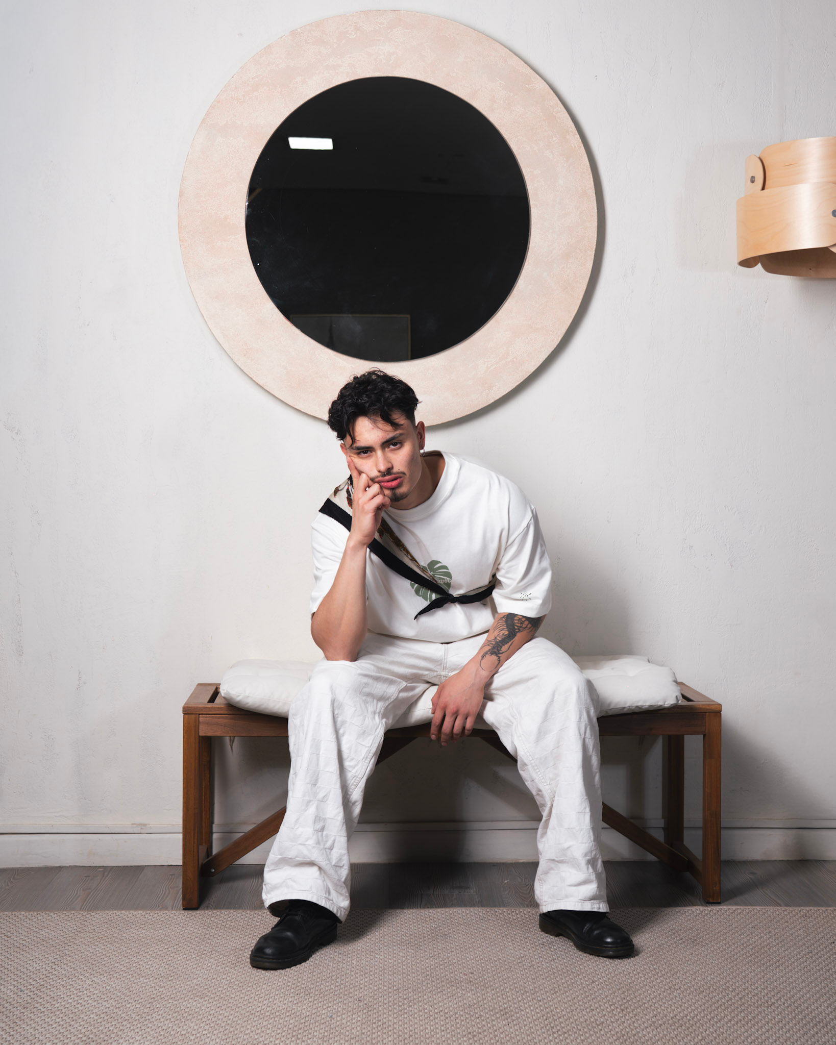 Camiseta Oversized Blanca/marfil Heliotropic