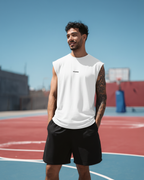 Camiseta Basica Oversized Sleeveless Blanca