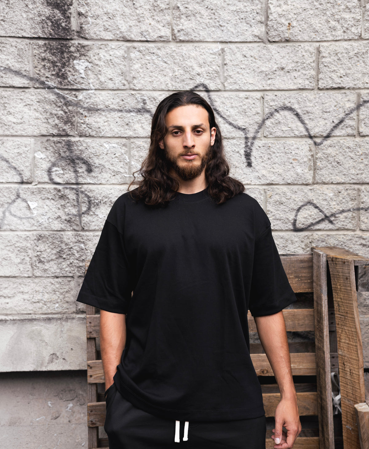 Camiseta Oversized Solid Black