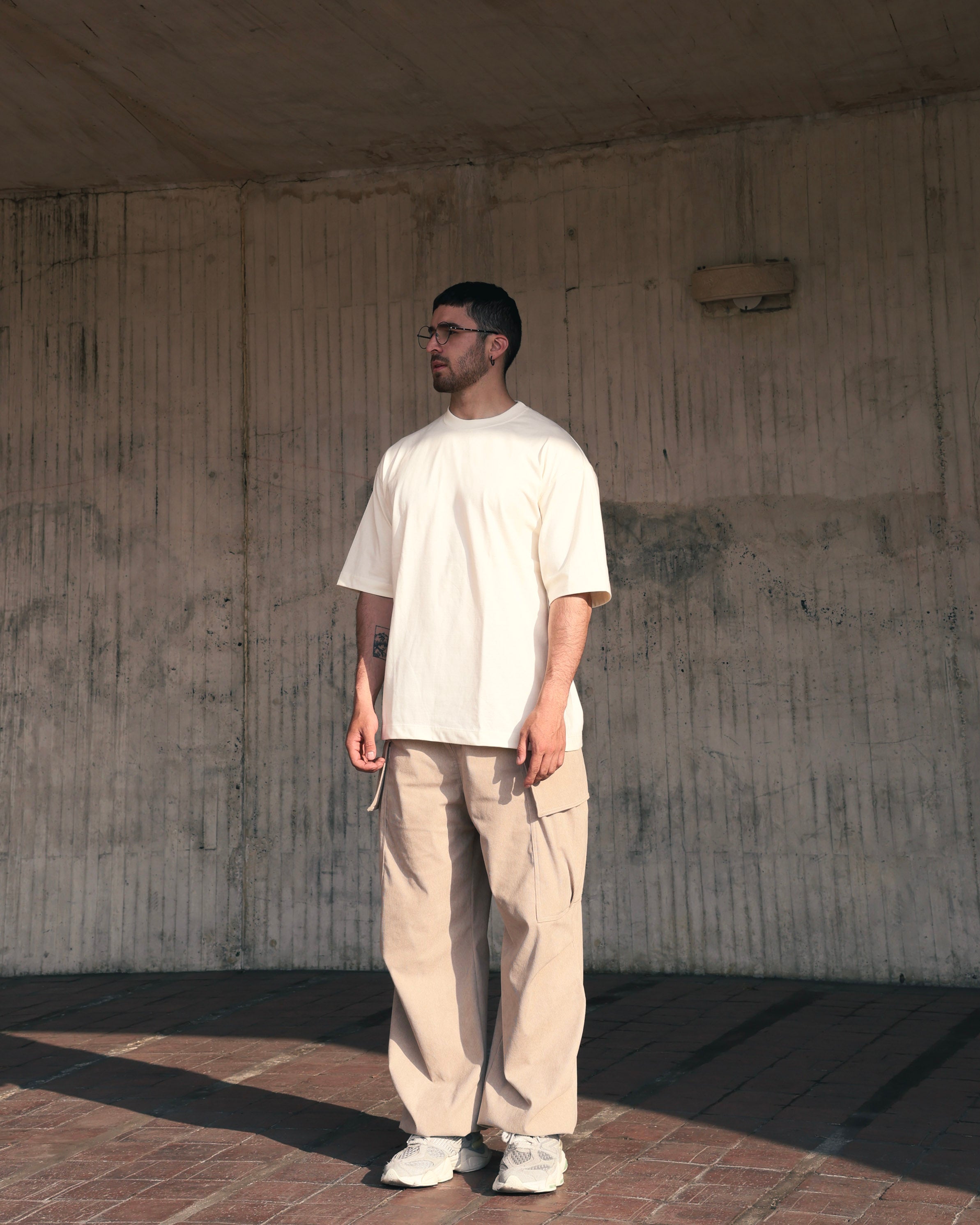 Camiseta Oversized Solid Beige