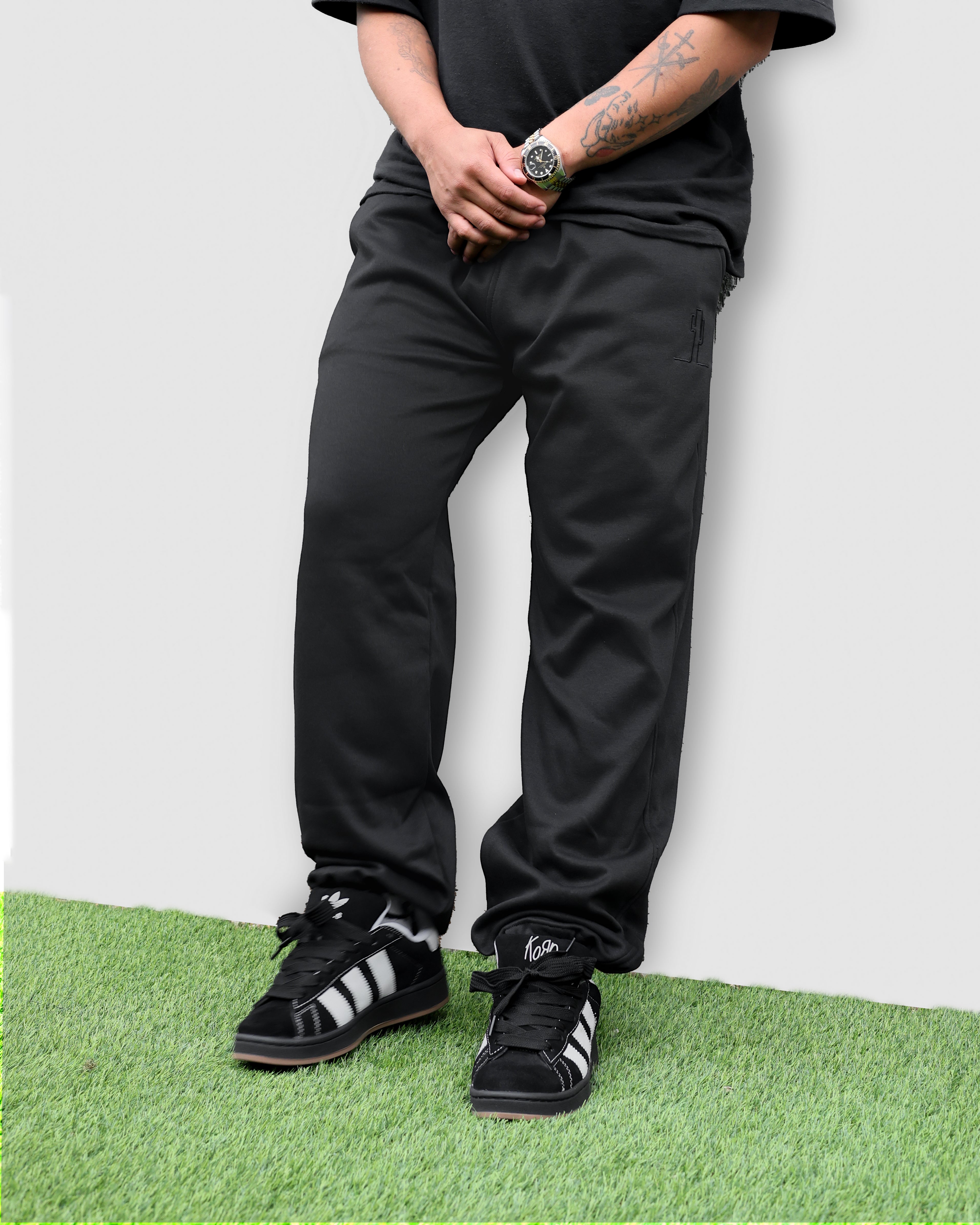 Pantalón De Sudadera Relaxed Fit Negro