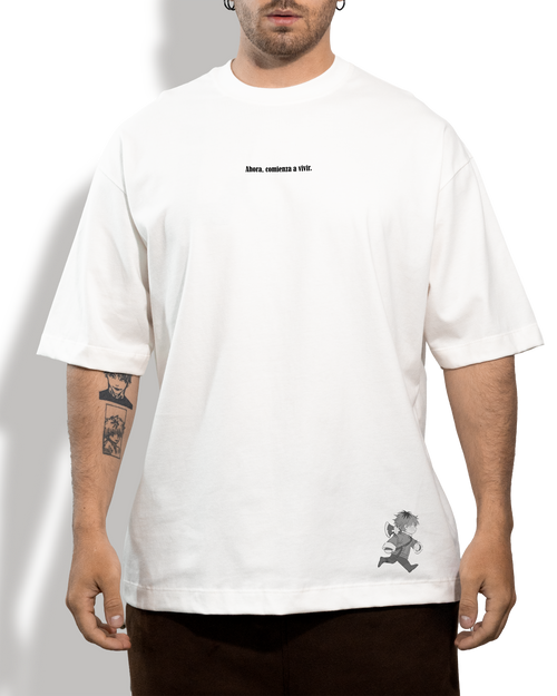 Camiseta Oversized Blanca/marfil Frieren