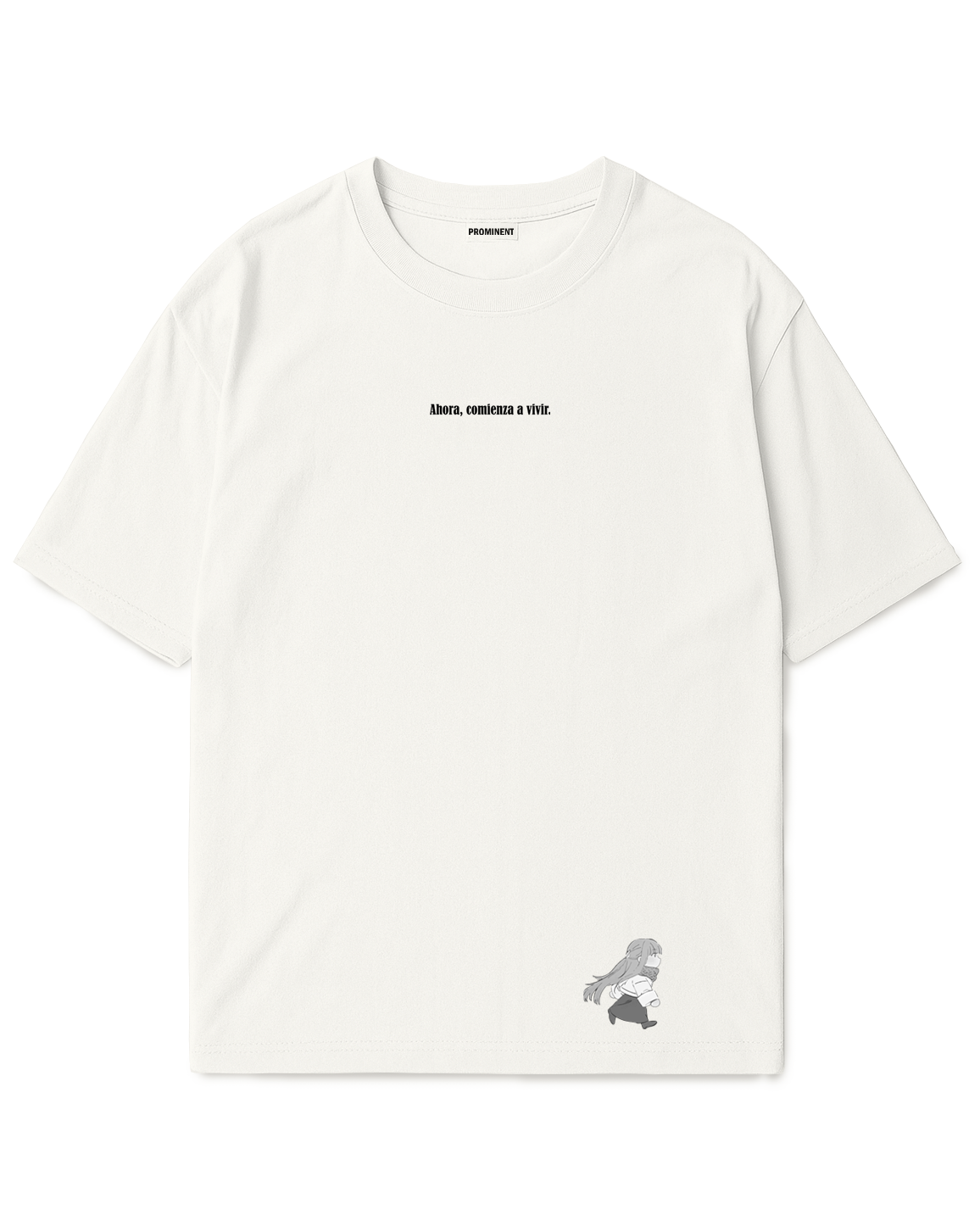 Camiseta Oversized Blanca/marfil Frieren