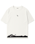 Camiseta Oversized Blanca/marfil Fire Force