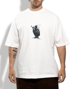 Camiseta Oversized Blanca/Marfil Melancholy