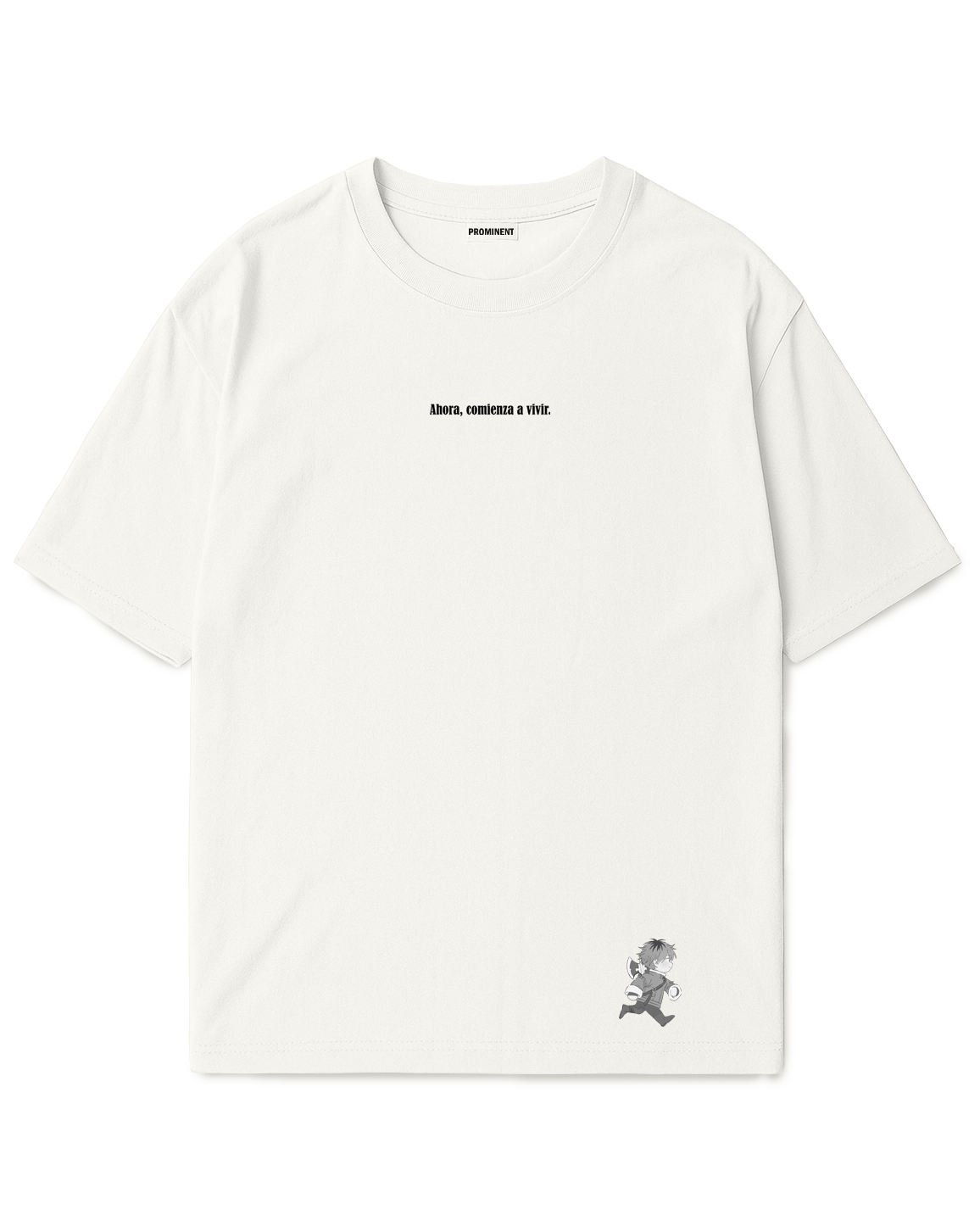 Camiseta Oversized Blanca/marfil Frieren