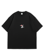Camiseta Oversized Negra One Piece Mugiwara Jolly Roger