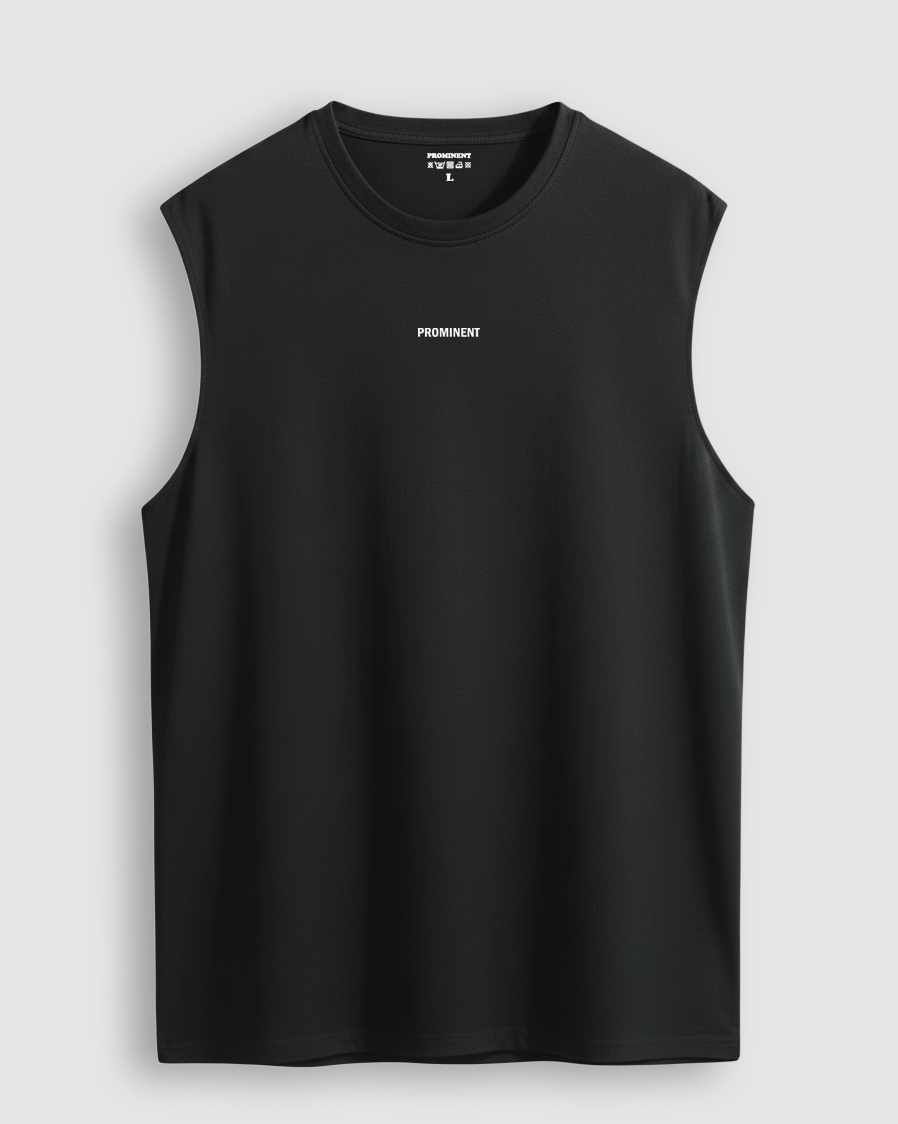 Camiseta Basica Oversized Sleeveless Negra