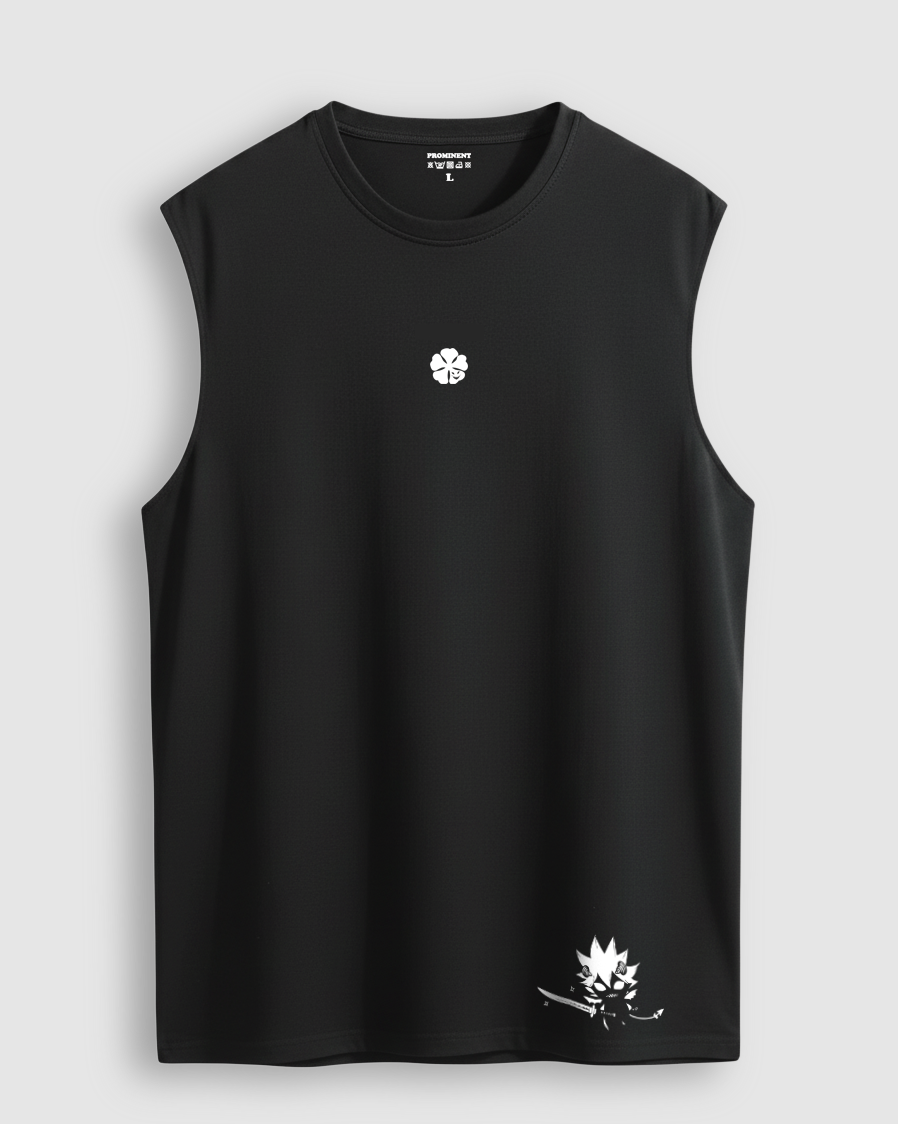 Tanktop Oversized Negro Black Clover