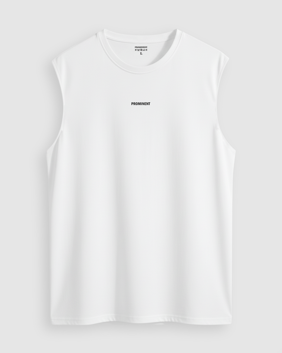 Camiseta Basica Oversized Sleeveless Blanca