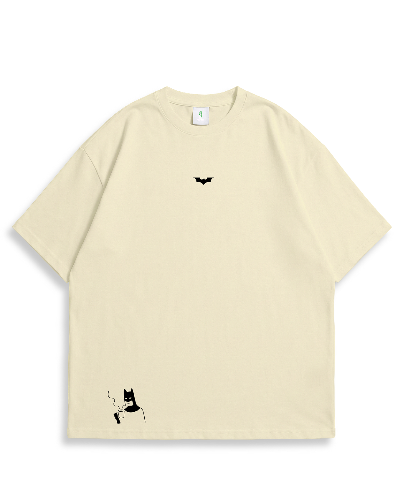Camiseta Oversized Crema Batman