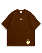 Camiseta Oversized Marron Coffee Club