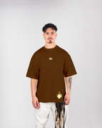 Camiseta Oversized Marron Coffee Club