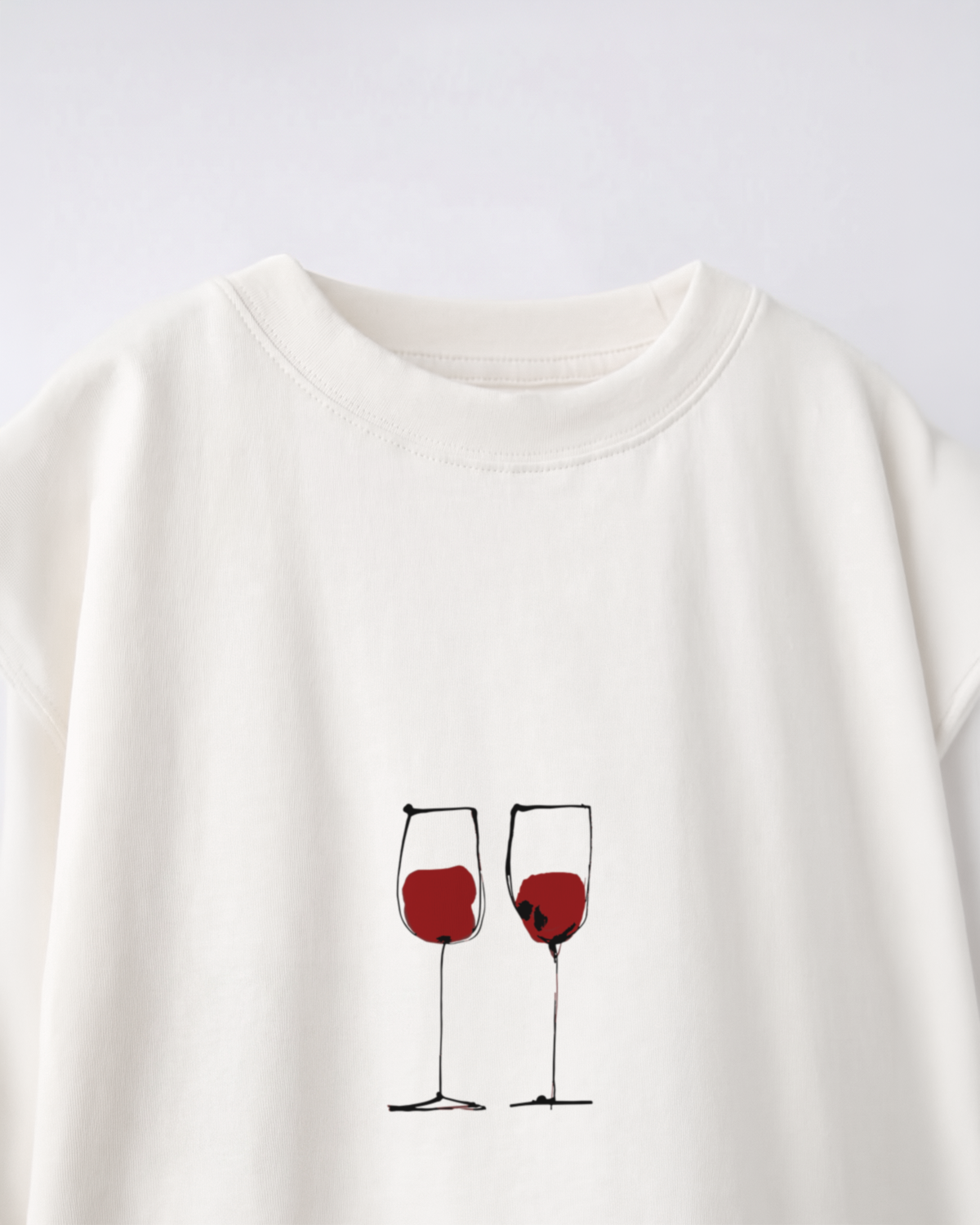 Camiseta Oversized Blanca/marfil Wine