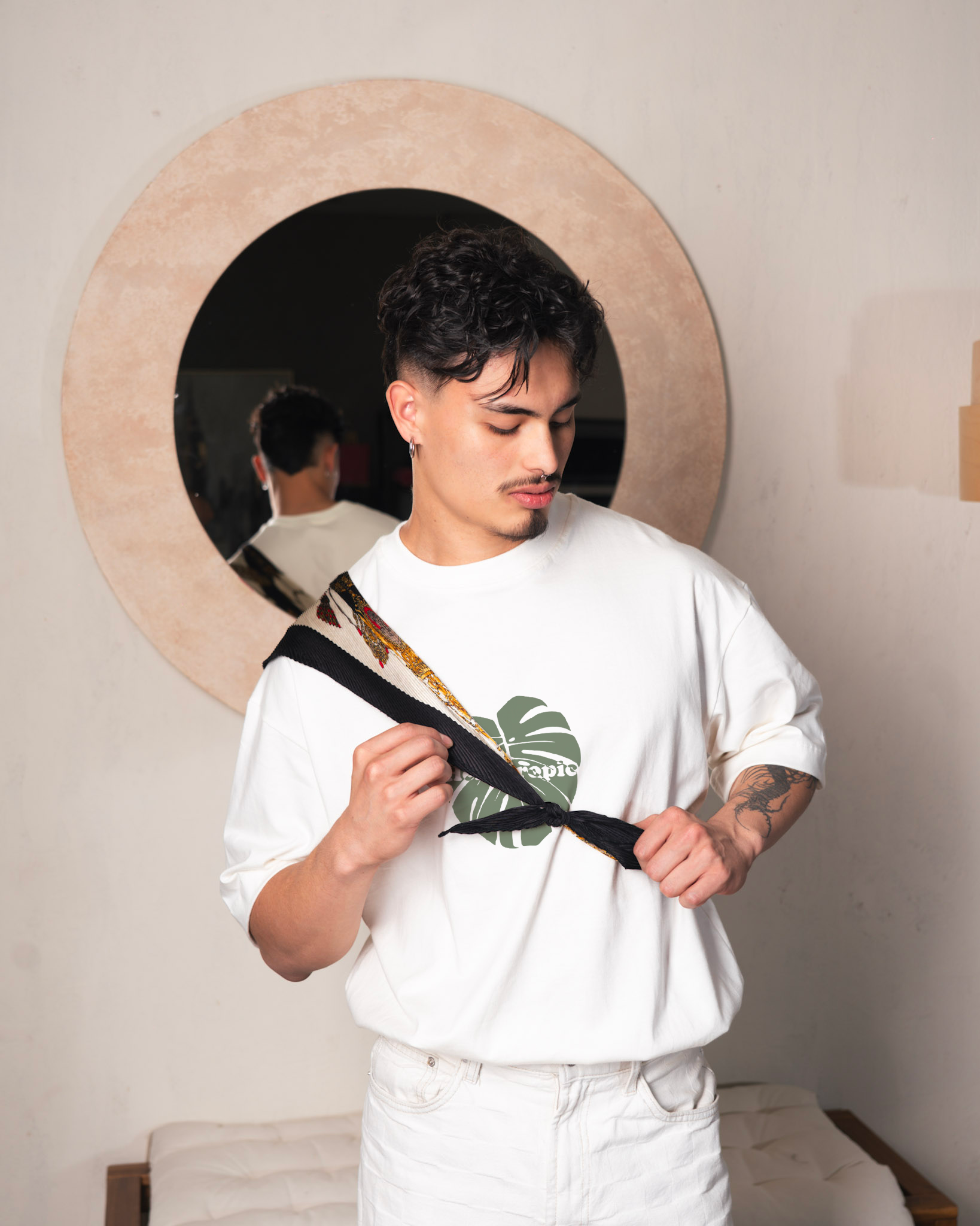 Camiseta Oversized Blanca/marfil Heliotropic