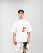 Camiseta Oversized Red Flowers