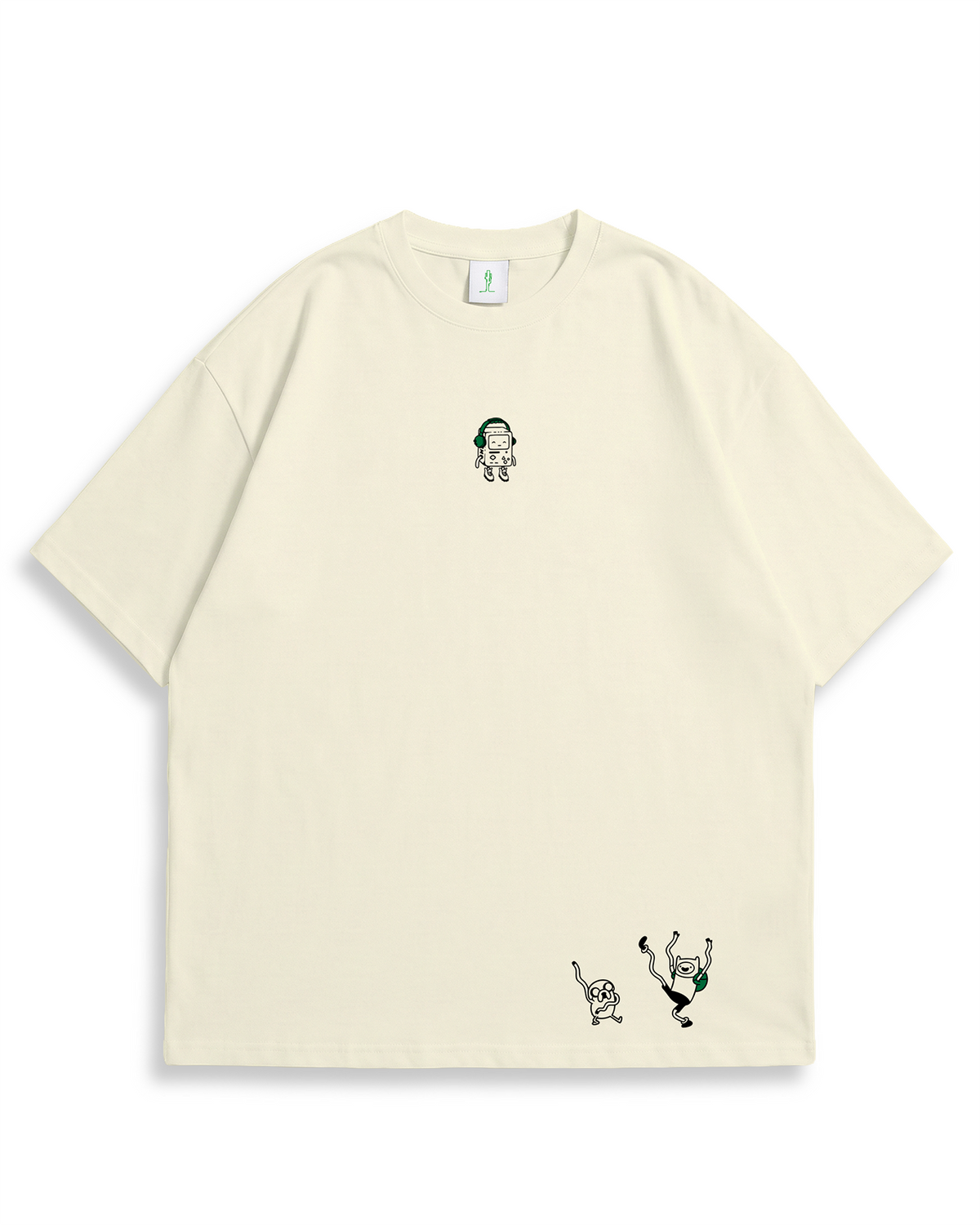 Camiseta Oversized Blanca/marfil Hora de Aventura