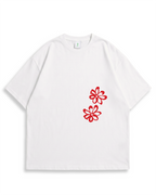 Camiseta Oversized Red Flowers