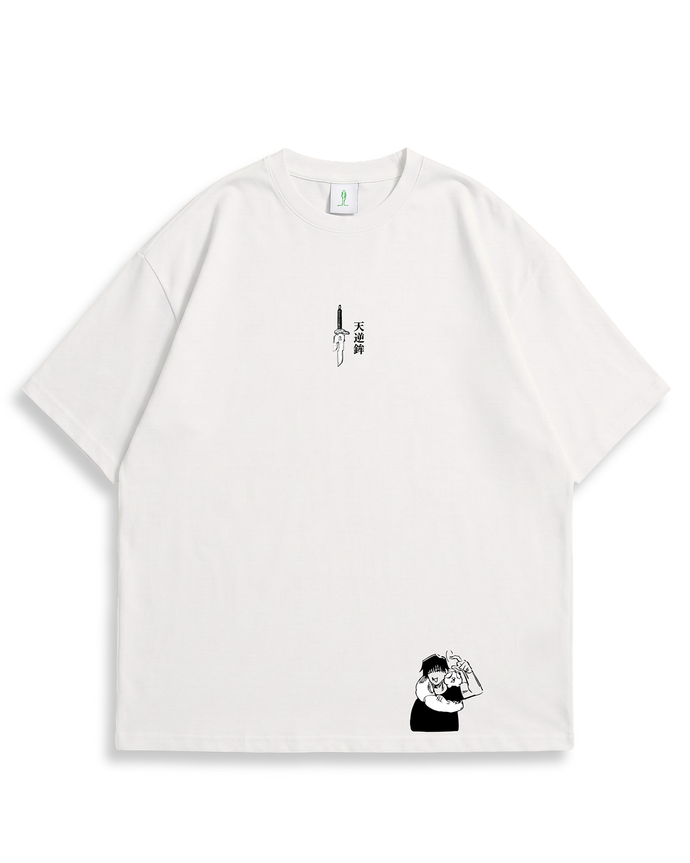Camiseta Oversized Blanca/marfil Toji Fushiguro
