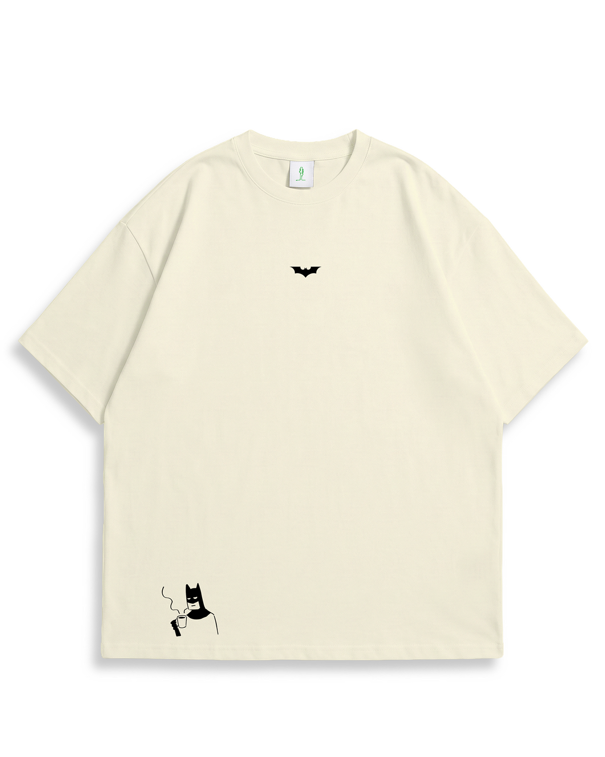 Camiseta Oversized Crema Batman