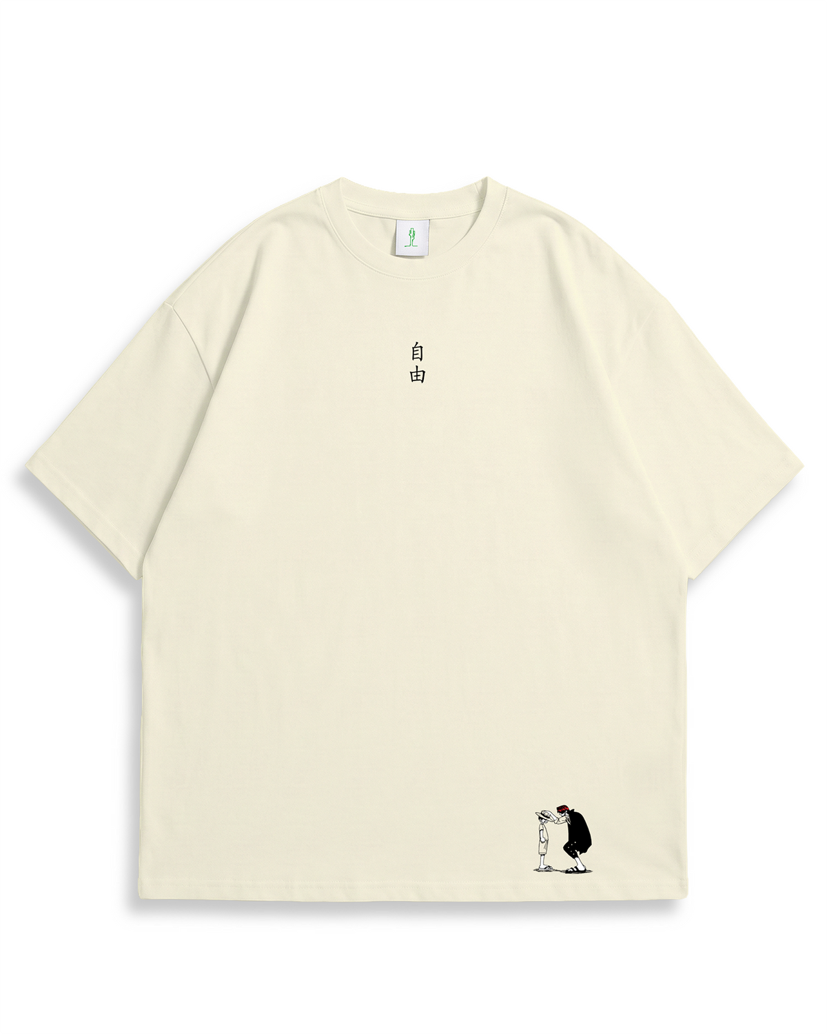 Camiseta Oversized Blanca/marfil One Piece Libertad