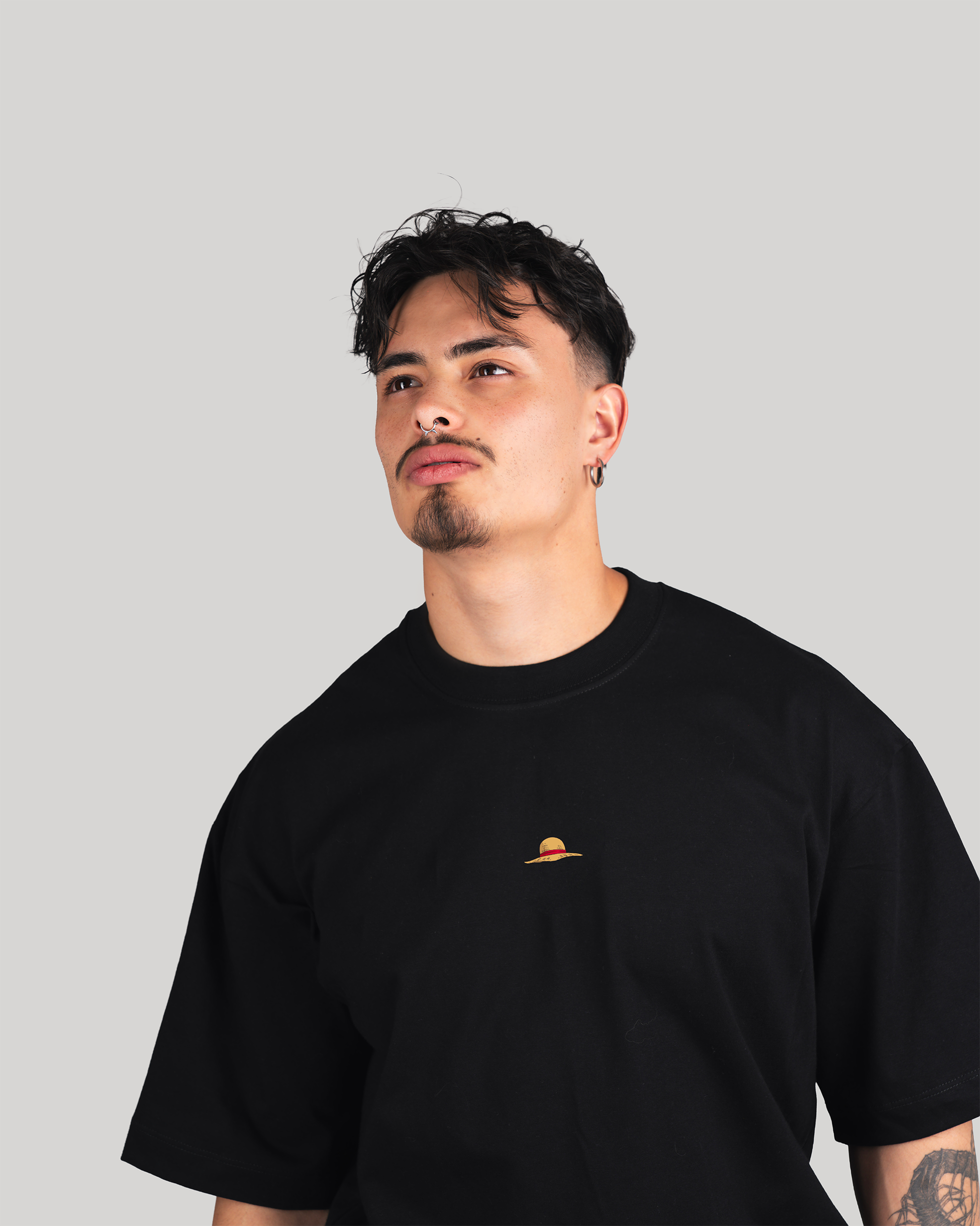 Camiseta Oversized One Piece Luffy Black