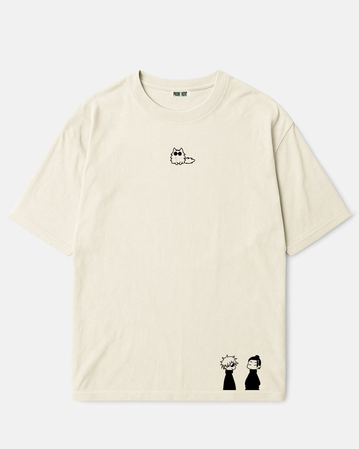 Camiseta Oversized Crema Jujutsu Kaisen