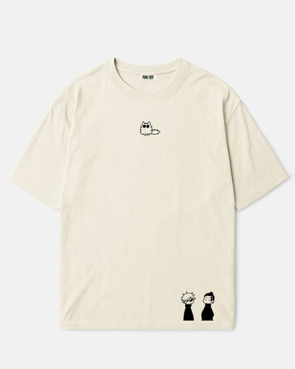 Camiseta Oversized Crema Jujutsu Kaisen