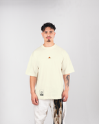 Camiseta Oversized One Piece Luffy Crema