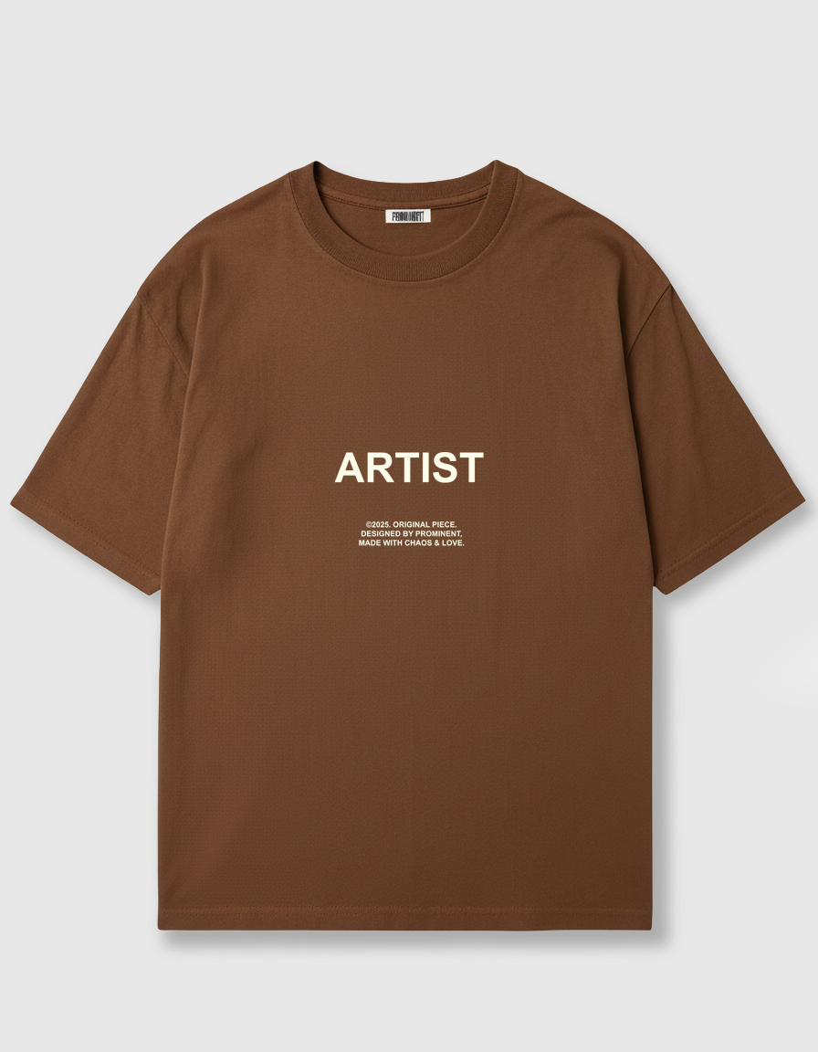 Camiseta Oversized Marron Artist