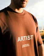 Camiseta Oversized Marron Artist