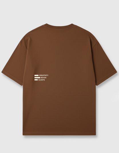 Camiseta Oversized Marron Artist