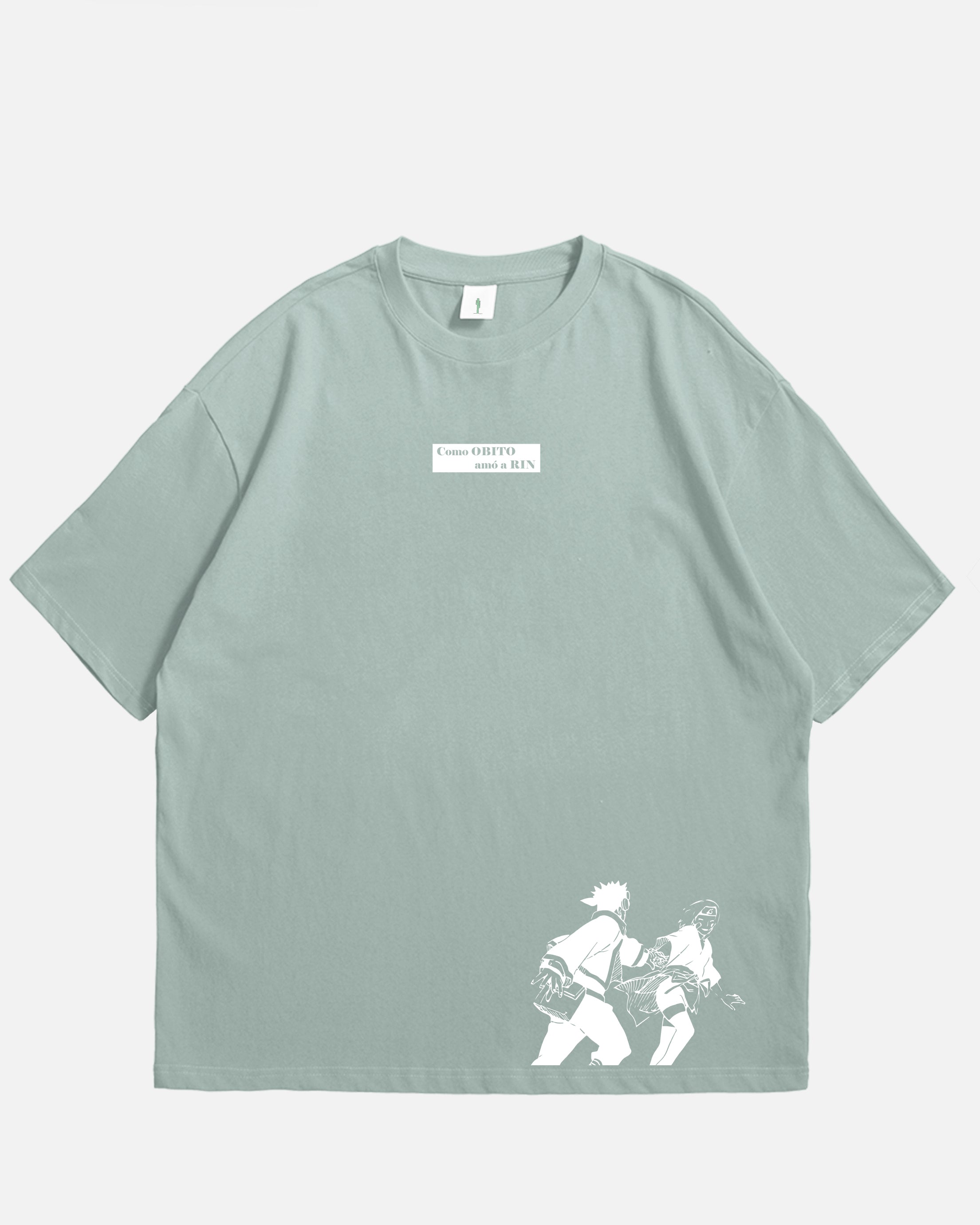 Camiseta Oversized Verde Obito&Rin