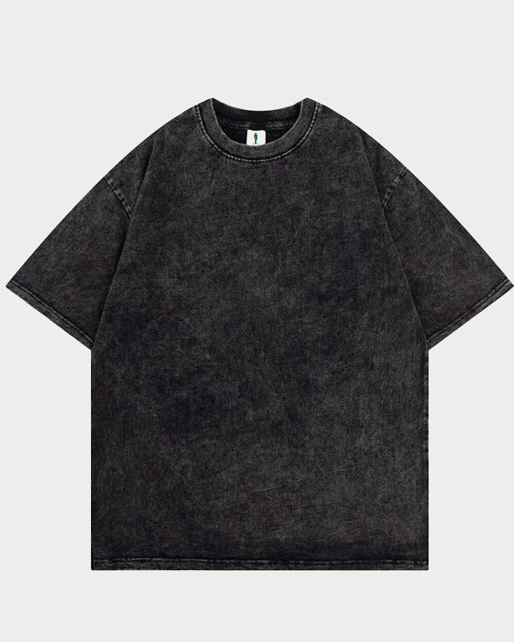 Camiseta Oversized Black Acid Washed