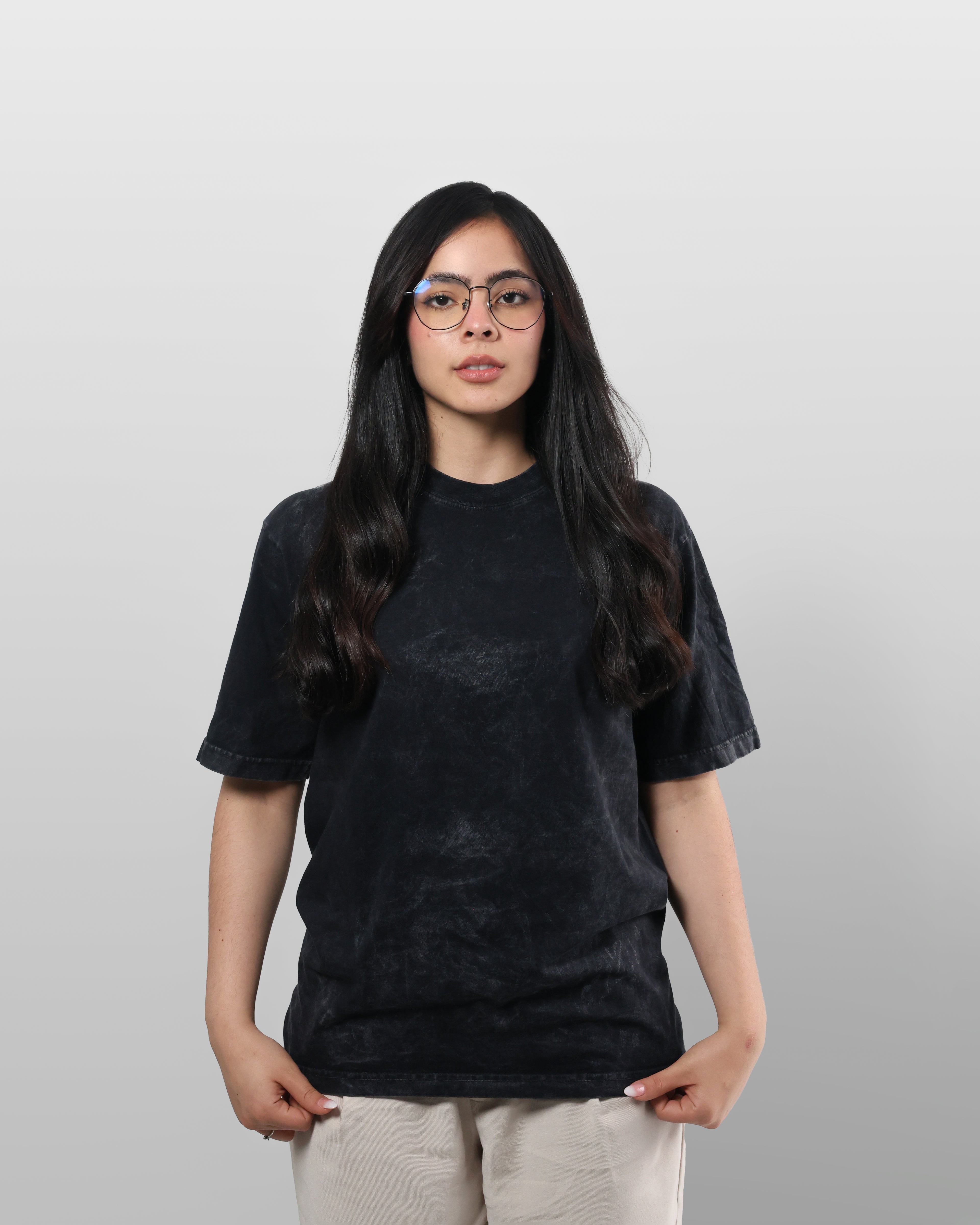 Camiseta Oversized Black Acid Washed