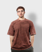 Camiseta Oversized Brown Acid Washed