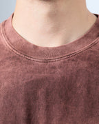 Camiseta Oversized Brown Acid Washed